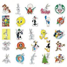 50 Stück offizielle Warner Bros Bugs Bunny süße Cartoon Muster wasserfeste Vinyl Aufkleber, geeignet für Wasserflaschen, Laptops, Skateboards, usw., perfekt als Geburtstagsgeschenke, Partygeschenke, Feiertagsgeschenke, Schulanfanggeschenke - Verschiedenfarbig - Übersicht 6