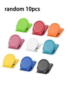 10‑Pack Candy‑Colored Magnetic Metal Clips, Heavy‑Duty Fridge Whiteboard Photo Note Holder For Home Office & Gift Giving - A - View 12