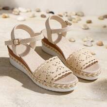 Women's Minimalist Cool Style Summer Lightweight Simple Fashion Sports Sandals And Slides, Elegant High-End Tones For Outdoor Wear, Nightclub Party Outfits, Versatile Black White Gray Combination, Sophisticated And Crisp - Beige - View 2