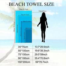 1 pieza/24pcs Toalla de playa con estampado de sandía y naranja a rayas, manta de playa de microfibra extragrande, toalla de baño súper absorbente, adecuada para viajes, piscina, buceo, surf, yoga, camping, múltiples tamaños, accesorios de playa, aplicable para playa, piscina, viajes, camping, yoga - fruta - Ver 3