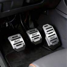 防滑汽車踏板套組 - 紅色合金煞車、加速器、離合器踏板套 - 適用於汽車、SUV、ATV - 自動/手動變速箱更換套件、防滑橡膠墊、耐用腳踏板 | 人體工學腳踏板 | 耐用腳踏板 - 多色 - 查看 12