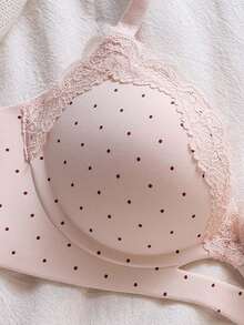 Small Chest Push-Up Bra For Women, Lace Hollow Sexy Minimalist Sexy Design, Side-Bust Support, Anti-Sagging, Seamless Back-Smoothing Bra[Special For Flat Chest] - Baby Pink - View 7