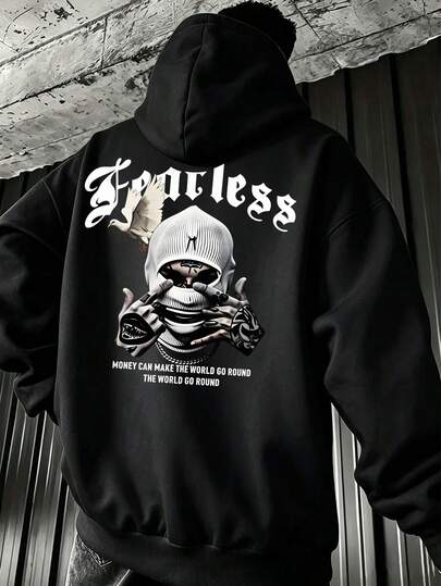 [Men's Plus Size Derivative]Men's Loose Fit Hoodie, Autumn/Winter Street Style