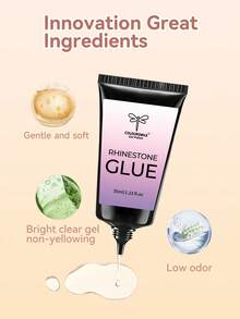 1pc 35ML Nail Sculpture Shaping Gel, Super Strong Adhesive For Rhinestone & Jewelry Bonding, UV LED Curing, Shiny Nail Art Decoration Supplies - 35ML - View 2