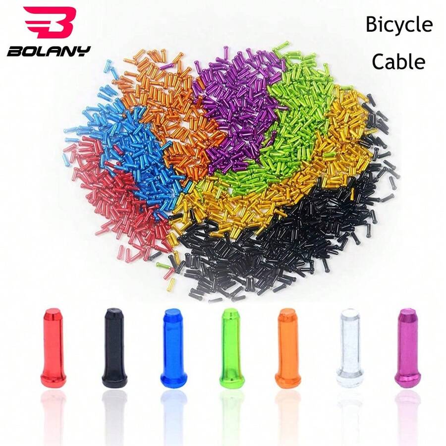 BOALNY 50pcs/Batch Tutup Ujung Kabel Sepeda Paduan Aluminium untuk Rem & Pemindah Gigi, Selongsong Penjepit Ujung Kabel Dalam, Tutup Ujung Selubung Kabel Pemindah Gigi Sepeda - MultiWarna - View 1