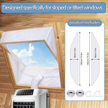 Kit Penyegel Jendela AC Portabel, Pemasangan Tanpa Bor, Pengikat Resleting, Cocok Untuk AC Portabel, Tersedia Dalam Berbagai Ukuran, Pilihan Ideal Untuk Menjaga Interior Rumah Anda Tetap Sejuk - MultiWarna - View 14