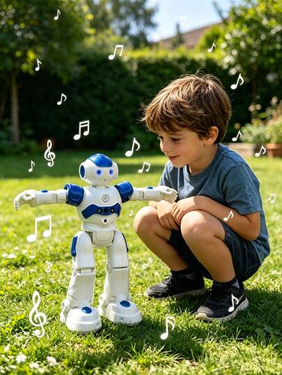 1pc Gesture Sensing Remote Control Robot, Walking, Singing, Dancing Smart Robot Toy, Programmable Dancing Robot With LED Eyes, Music And English Learning Functions, Educational Interactive Toy Gift For Boys And Girls, Ideal Birthday/Christmas/Halloween/Easter/Thanksgiving/New Year Gift For Children Aged 3-12+