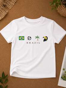 T-Shirt/Blouse For The Brazilian National Team, Brazil World Cup, All Sizes, Family, Patriotic, , Soccer, Unisex, Exclusive BrazilCore - 白色大嘴鳥 - 查看 3