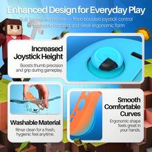 Switch 2 Joy-Con 矽膠保護套 2件組，含搖桿帽，防滑防汗防震軟殼，控制器遊戲配件 - 查看 7