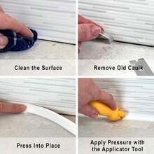 2m Flexible Self-Adhesive Wall Corner Trim, Waterproof Sealant Strip For Floor, Ceiling, Peelable - Multicolor - View 4