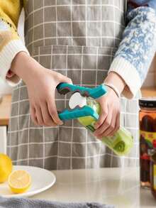 1pc 4-In-1 Multi-Function Can Opener, Bottle Opener, Non-Slip Removal Tool, Lid Opener, Manual Kitchen Can Opener With Non-Slip Handle, Suitable For Seniors And Arthritis Patients - View 2