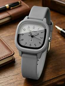 Set Jam Tangan Quartz Minimalis Unisex dengan Tali Silikon Persegi Hitam, Putih, dan Abu-abu serta Dial Digital. Finishing Matte untuk Gaya Serbaguna. Desain Jarum Detik dengan Penanda Sederhana. Pergerakan Quartz Memastikan Ketepatan Waktu, Ringan dan Nyaman Dipakai. Cocok untuk Pelajar, Pemakaian Sehari-hari, Gaya Kasual, dan Berbagai Acara. - MultiWarna - View 7