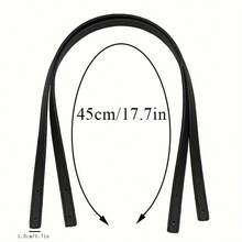 2 chiếc/Bộ dây đeo thẳng bằng da PU 45cm/17.71in với thiết kế đinh tán chữ, phụ kiện túi tự làm thủ công - Nhiều màu - Xem 10
