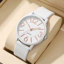 BERGCOZ Women's Round Quartz Watch, Minimalist Elegant Design, Suitable As Gift For Girlfriend, Friend, Mother, Best Holiday Present - V367 - View 2