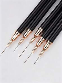 10-Piece Nail Art Brush Set, Nail Art Brush, Nail Art Design Pen, Drawing Liner Brush, Dual-Ended Nail Dotting Pen, UV Gel Nail Art Design Pen, Nail Dotting Pen Set, Dual-Ended Nail Liner Brush, Suitable For Home And Professional Nail Salons - Black - View 3