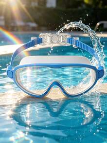 1pc Large Frame Swimming Goggles, Anti-Fog Anti-Water Silicone Earplug, Suitable For Swimming Training And Leisure, Holiday Gift For Men And Women - Multicolor - View 11