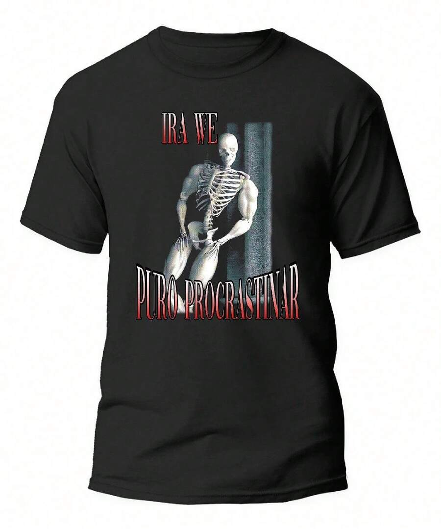 LXF2026 T-Shirt Calaca Chida Design - Ira We Gym - FunnyXIAM - 黑色 - 查看 1