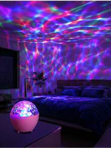 時尚 RGB 旋轉投影小夜燈，USB 供電變色氛圍燈，適合臥室、派對、日常家居裝飾的柔光燈，給情侶、兒童和朋友的完美驚喜禮物，適用於各種節日 - RGB - 查看 5