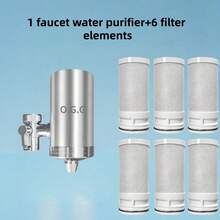 1 Set Wasserhahn-Wasserfilter mit neuen Kohleblock-Antikalk-Filterkartuschen 3/5/6 Stücke, kompatibel mit den meisten Wasserhähnen, filtert Schlamm, Verunreinigungen und andere Partikel, reduziert Kalkablagerungen, Wasseralkalität und Restchlor - Übersicht 12