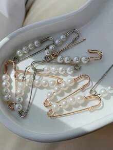 [Pearl Clothing Clips] 10 Sets No-Sew Clothing Clips - Adjustable Buckles With Detachable Pearl Clasps, Suitable For Dresses, Shirts, Pants, Clothing - Elegant Decoration For Weddings, Parties, Daily Wear - Durable And Easy To Apply, Fashionable Accent, Unique Design, Shiny Appearance, Multi-Functional Accessory, Party Styling, Clothing Decoration, Pearl Embellishment, Sturdy Construction, Fashion Enthusiasts - Multicolor - View 6