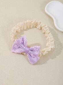 6er Set süße Macaron-farbene Spitzenband-Schleifen Elastik-Haargummis, zarte Prinzessinnen-Haaraccessoires, geeignet für Fotoshootings & als Geschenk - Verschiedenfarbig - Übersicht 4