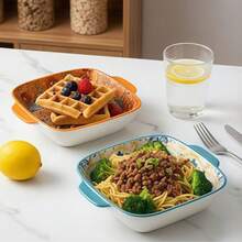NTKOW 6-Piece Bohemian Ceramic Plates, High-Temp Forged Glaze, Super Durable 6-Inch Size, Ideal For Snacks, Nuts And Fruits, Great For Holiday Parties And Family Dinners, Microwave & Dishwasher Friendly, Practical Daily Tableware - 彩色 - 查看 3