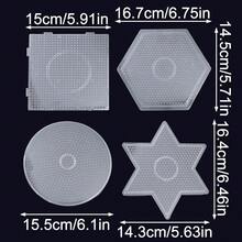 1/4/1000/3000顆彩色熔珠與多形狀模版套裝－DIY手工創意套件，適用創意專案、珠寶飾品、居家裝飾、禮品與藝術活動 - 顏色隨機 - 查看 3