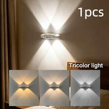 New 4-Head Cat-Eye Sensor Light, Three-Color Temperature/RGB Gradient Ambient Light, Bedside Lamp, Wall Lamp, Holiday Atmosphere Lamp, Perfect Valentine's Day And Christmas Gift, USB Charging, Holiday Atmosphere Lighting Fixture - one-size - View 15