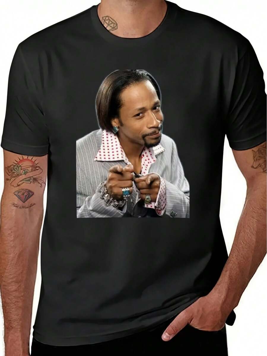 Men T-Shirts - 黑色 - 查看 1