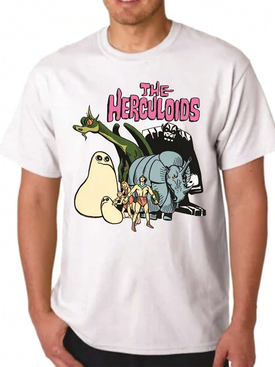 2026 Maglietta Da Uomo Taglie Forti THE HERCULOIDS CARTOON CEREAL FANS Regalo Divertente Regali Da Uomo Abbigliamento A Per Uomo, TAGLIE FORTI, Top Da Donna, Magliette Da Donna, - 白色 - 查看 1
