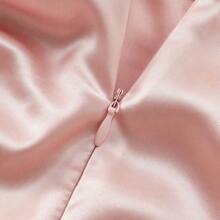 Falda fruncida de unicolor elegante para uso diario de mujer - Champán - Ver 6