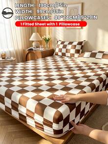 2/3pcs Fitted Sheet Set, Bedding, Mattress Protector Set, Comfortable Home Textiles, Breathable Anti-Pilling Mattress Cover, Home Decor, All Season, Machine Washable, Deep Pocket, Back To School - Multicolor - View 26