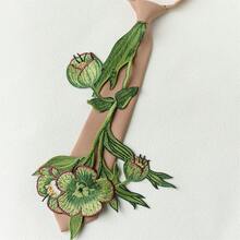 1件精緻刺繡花卉領帶，免繫領帶，復古文藝復興風格復古領帶，獨特小眾優雅設計感，適合襯衫、派對、度假 - 彩色 - 查看 12