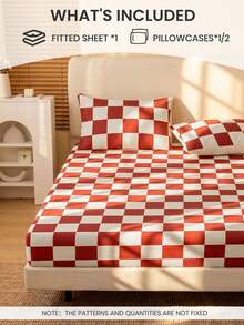 2/3pcs Fitted Sheet Set, Bedding, Mattress Protector Set, Comfortable Home Textiles, Breathable Anti-Pilling Mattress Cover, Home Decor, Suitable For All Seasons, Machine Washable - Multicolor - View 3