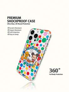 Miniso 1個迪士尼手機殼，輕巧、防滑且防摔。透明手機殼適合夏季手機殼，卡通和動漫手機殼 iPhone17 17Air 17pro 17promax11 12 13 15 16pro 16promax 14Plus 15Plus 16Plus 15pro 16promaxXR 送給朋友和家人的節日禮物， - 無色 - 查看 4