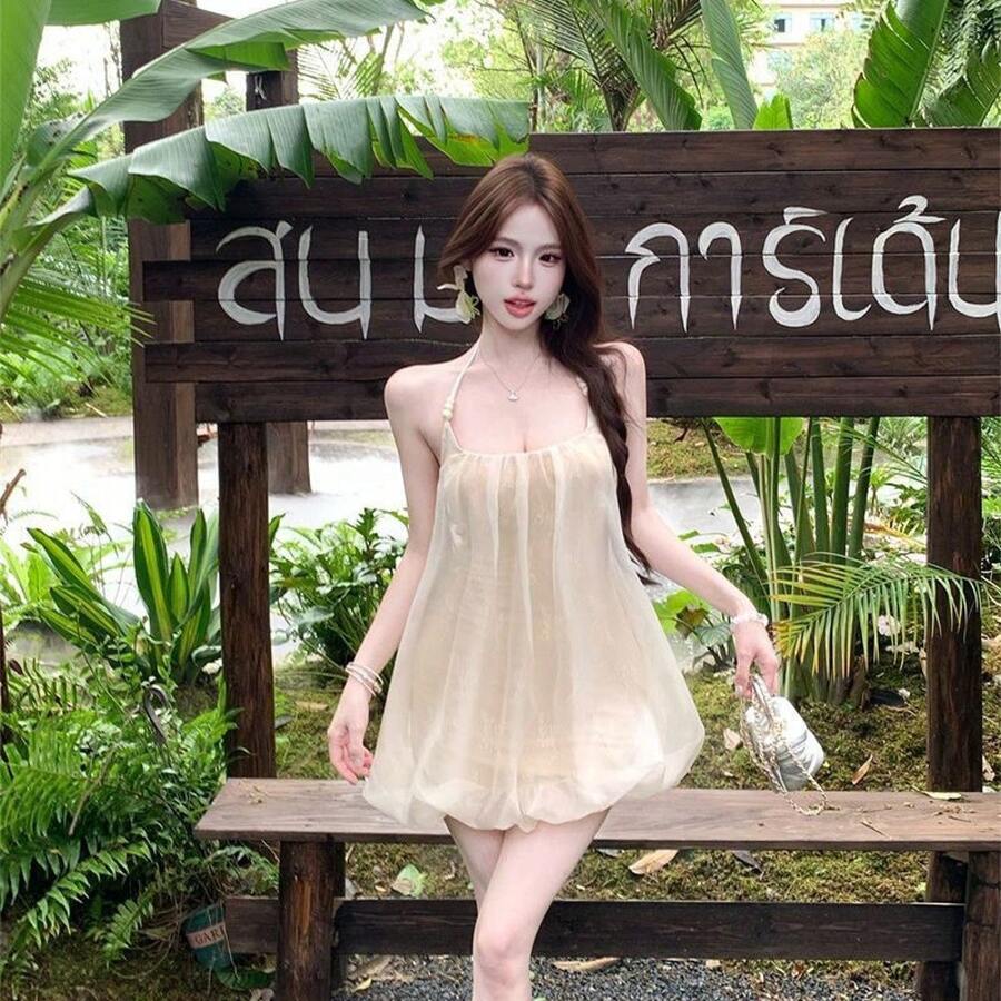 Women Long Dresses - Apricot [Premium Version] - View 1