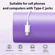 Type-C 有線耳機附麥克風，立體聲耳機兼容任何 Type-C 設備，兼容 15 Pro/16 Pro Max/17 Air、Galaxy S25/S24/S23/S22/S21/S20，HiFi 立體聲有線耳機附麥克風與音量控制，Type-C 耳機兼容 15/16 Pro/17 Air/17 Pro、S25/S24/S23/S22/S21、Pixel 9/8/7/6 - 查看 7
