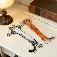 1PC Cat-Shaped Bookmark With Kitten - High-Transparency Acrylic Page Marker Suitable For Book Lovers, Cat-Themed Gift For Readers, Bookmark For Books, Journals, Planners - Multicolor - View 2