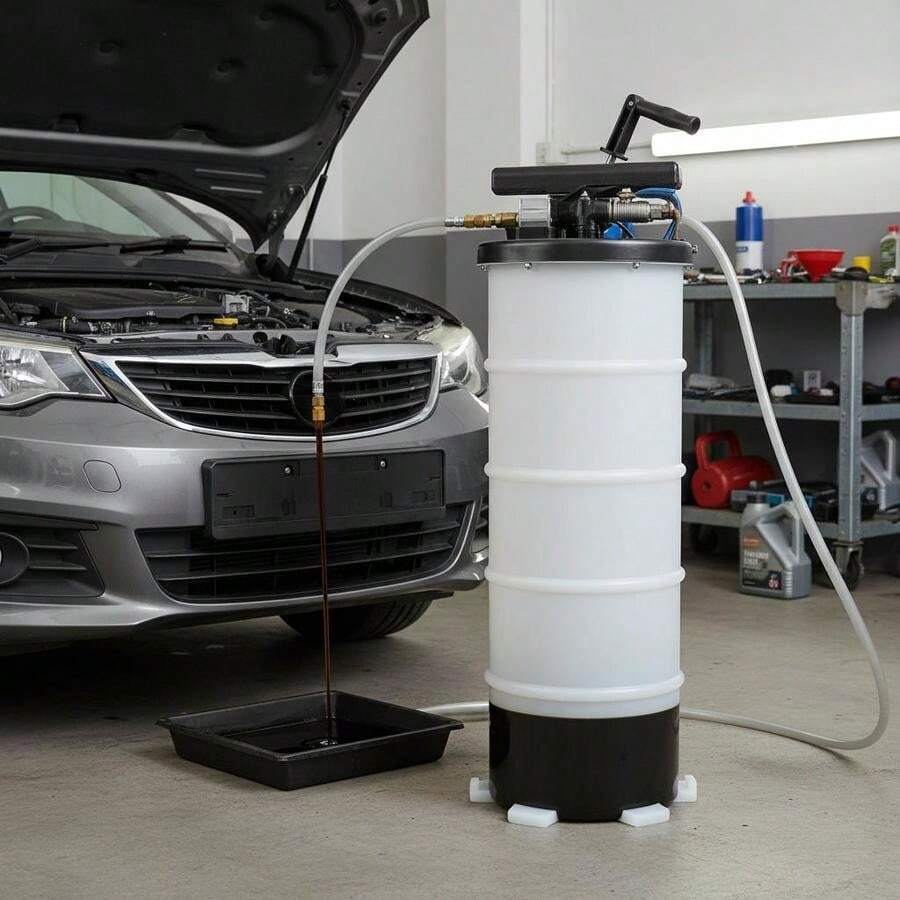 [Free Shipping] Oil Change Pump 6.5 Liters For Garage Workshop Maintenance, Pneumatic Manual Operation Dipstick Tubes Suction Hose Vacuum Extraction Tool Automotive Fluid Evacuator Repair Equipment-XY449335 - Default0 - View 1