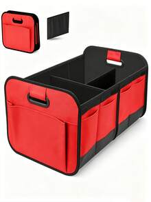 Multifunctional Car Storage Box, Stylish Spacious Passenger Seat Storage Box, Car Organizer Trunk Storage Box Oxford Fabric Storage Box Large Capacity Foldable, Multipurpose Trunk Organizer Box, Easy To Clean Car Storage Solution, Car Interior Organizer Box, Essential Car Storage Box - Suitable For Sedan/SUV/MPV Passenger Seat And Trunk - Black - View 12