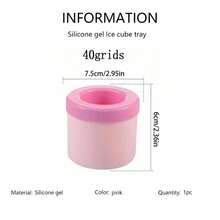 1pc Pink Silicone Portable Ice Mold, Cylindrical 3D Maker, Easy Release Silicone Ice Tray, Multi-Layer Design, Minimalist Bucket Shape With Lid, Reusable For Home, Bar, Club And Outdoor Use - Multicolor - View 14