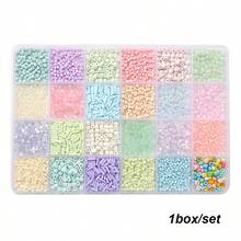 1 Box Of Rice Beads, Tube Beads,And Cat Eye Round Beads Combination Set, DIY Craft Beads Box Set - Pack Suitable For Jewelry Making,120g/Box,Small & Beads With Mixed Colors & Styles, For Earring Crafting, Rich Variety For Making Supplies,24-Grid Storage Box/Jewelry Making Kit/Loose Beads For Bracelets/Necklaces Crafts - Box - View 9