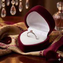 Stainless Steel Silver Solitaire Ring, Delicate, Colored Zirconia Stone, 3mm, Graduation, Debutante - Orange - View 2