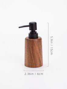 LEEAN 6.76oz 復古木製皂液器，實木框架瓶身配黑色泵頭，可補充液體洗手皂瓶，適用於液體乳液、浴室與廚房洗碗精分裝 - 6.76 OZ - 查看 4