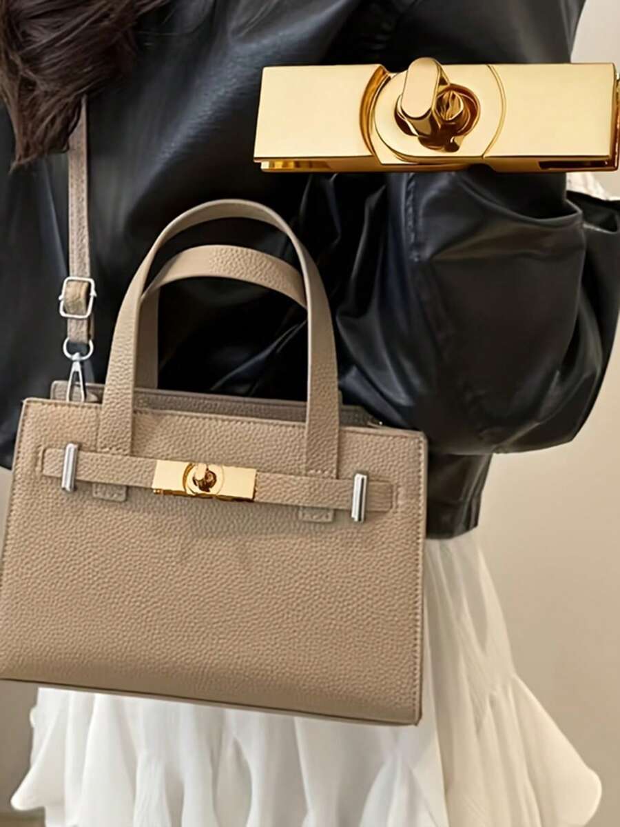 Luggage Hardware Additions Three In One Lock Buckle, One Word Twist Buckle, Rectangular Switch Lock Twist Lock, Bag Hardware Additions Decoration Switch Lock Buckle, Bag Additions, Additions, Streamlined Hardware, Rectangular Buckle,For Diy Making Craft Bag Purse Buckle Accessories Replacement
