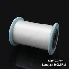 1 Rollo de Cordón Elástico Transparente de Poliéster Multitalla para Cuentas, Cordón Elástico Transparente para Hacer Joyas DIY, Pulseras, Collares y Suministros de Manualidades - Blanco transparente - Ver 8