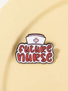 1pc Nurse Cap Letter Brooch, Alloy Oil Drop Clothing Accessory, Funny Brooch, Pin Badge, Hat Pin, Backpack Badge, Bag Charm - Multicolor - View 5