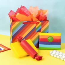 Wrapping Tissue Paper - 60 Sheets 14x 20 Inch Colorful Color Tissue Paper Bulk Wrapping, Arts Crafts, Packing and Decorations - Arcoíris - Ver 5