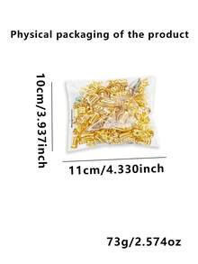 220件金色髮飾 編髮配件 女用金屬髮環髮箍 髒辮飾品 編髮裝飾 - 金色 - 查看 6