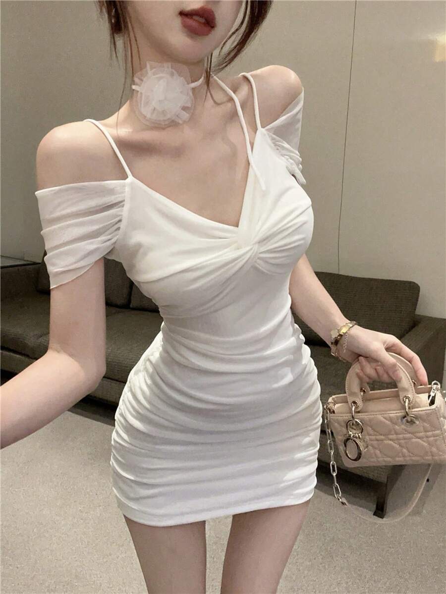Women Short Dresses - White - View 1